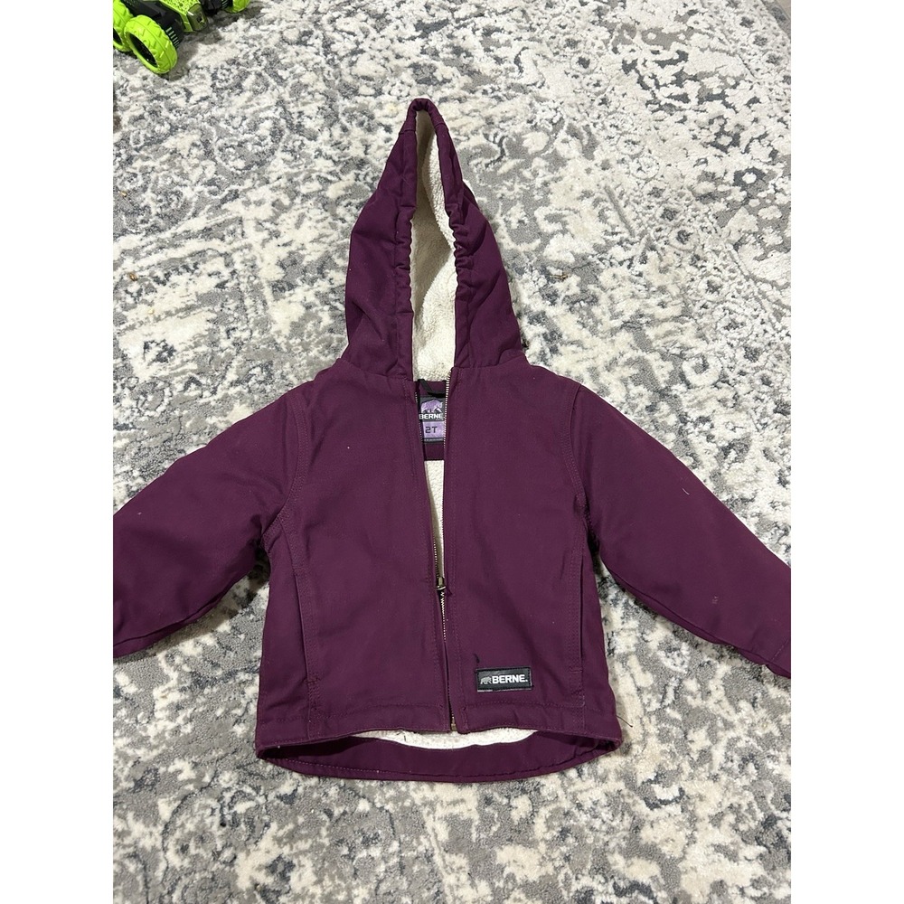 Berne Purple Sherpa Lined Heavy Duty Toddler Coat Size‎ 2t
